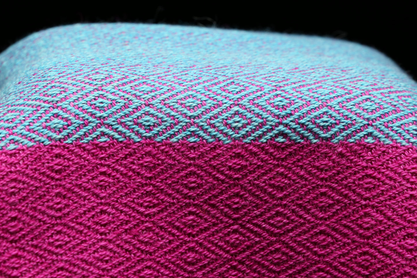 Alpaca Shawl - Pink & Light Blue