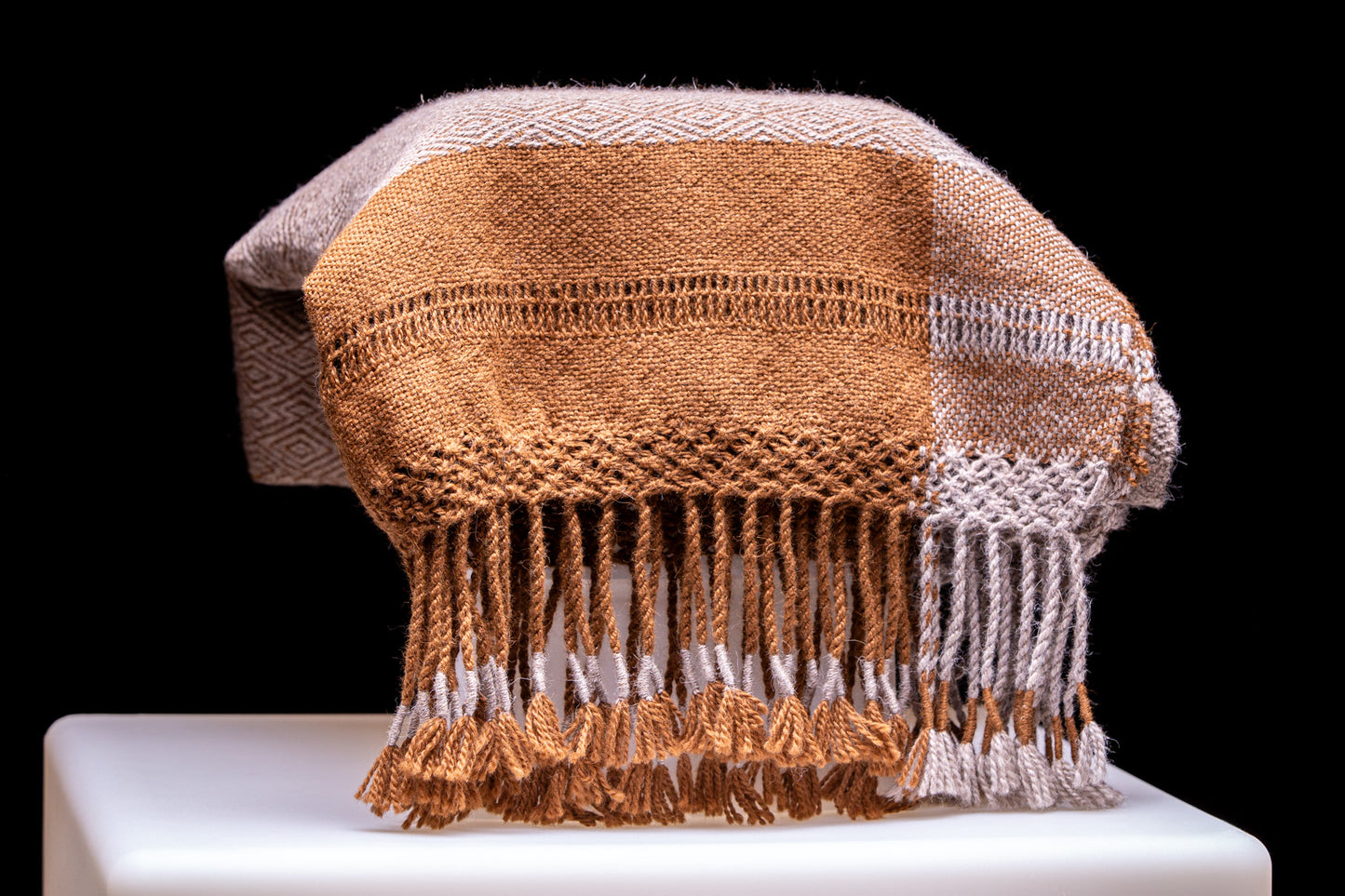 Alpaca Shawl - Natural Brown Partridge