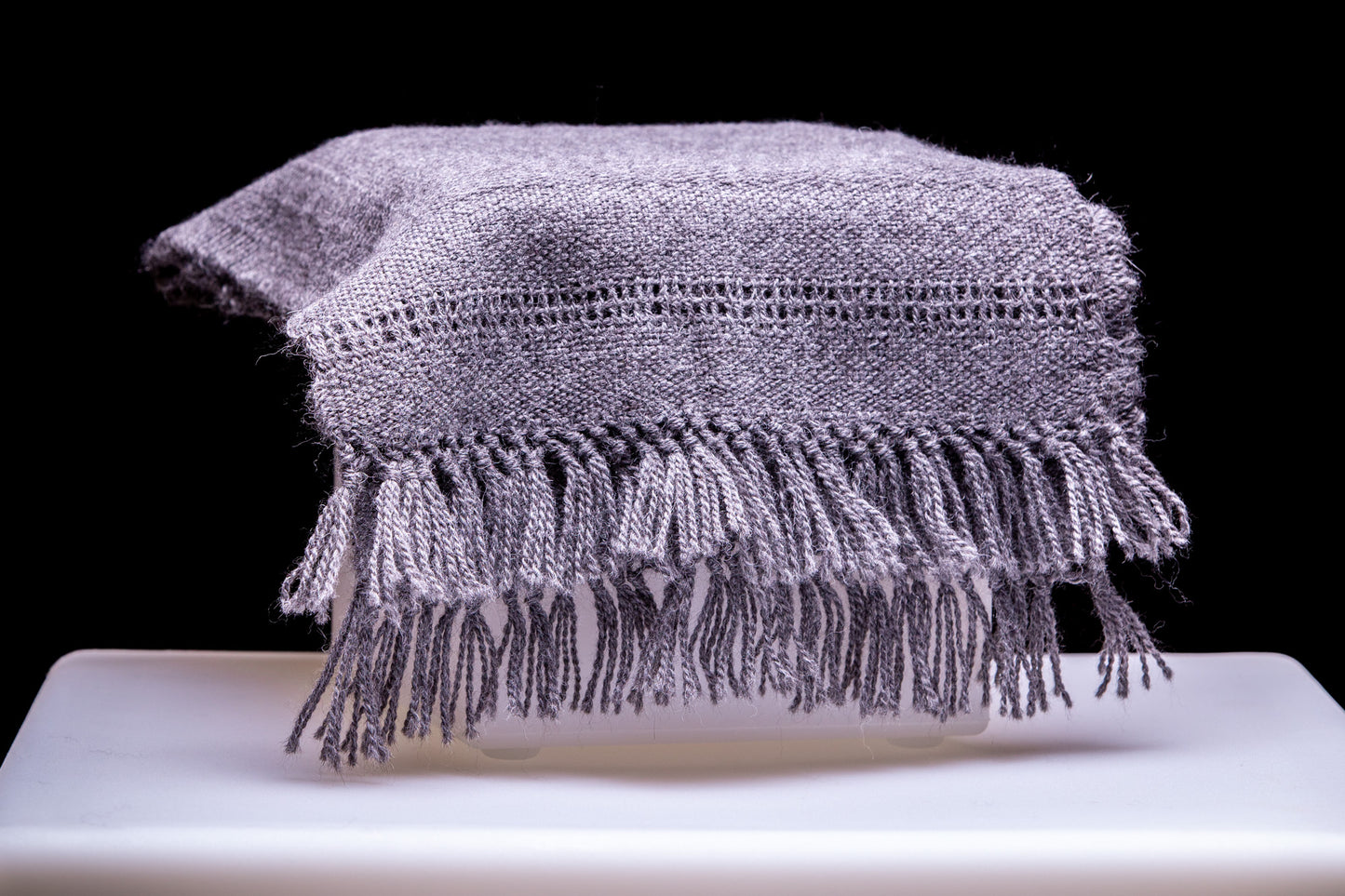 Alpaca Scarf - Natural Grey