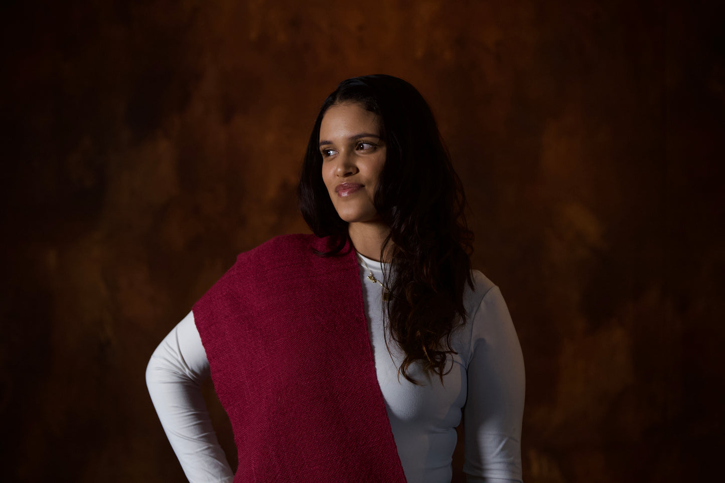Alpaca Scarf - Burgundy Tafetán