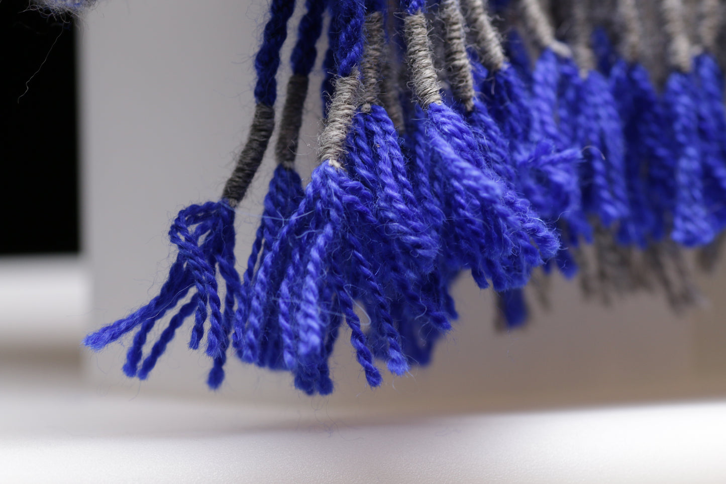 Alpaca Shawl - Blue and Grey