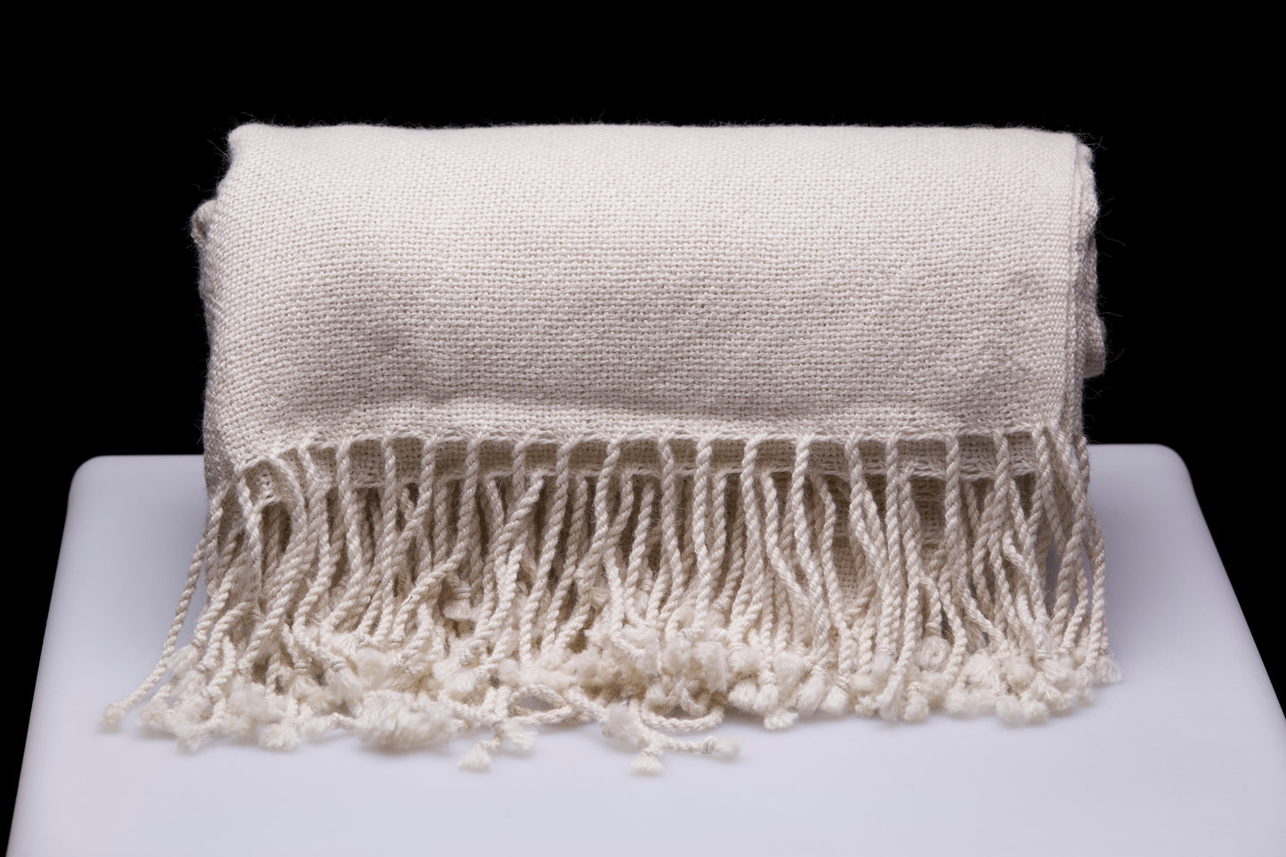 Alpaca Ruana (Body Cross-Over) - Natural White