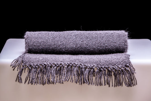 Alpaca Scarf - Natural Grey