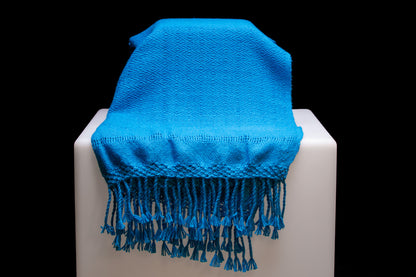 Alpaca Shawl - Blue Munsell